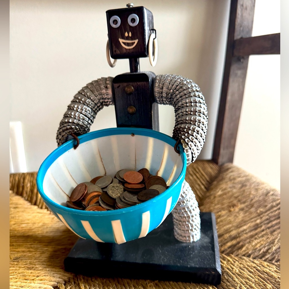 Island Folk Art Bottle Cap Man | Black Americana| upcycled art